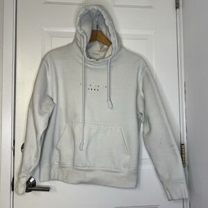 John Galt Los Angeles 1984‎ Sweatshirt Hoodie Women's Medium M Drawstring White
